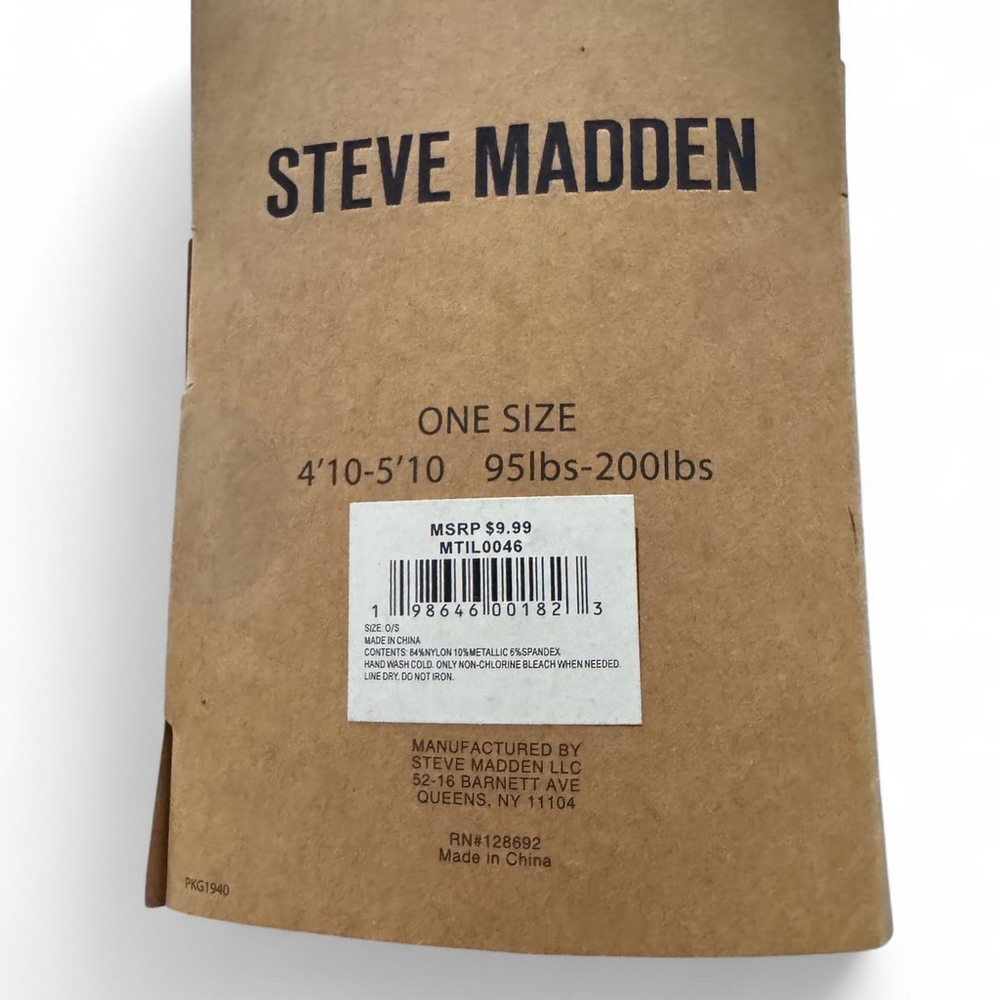 Steve Madden OPEN WORK LUREX TIGHTS BLACK
